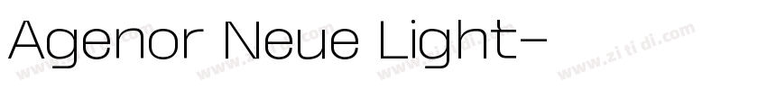Agenor Neue Light字体转换